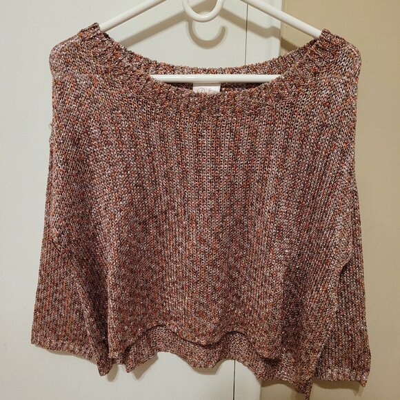 WOMENS PARKER MULTICOLOR CROP SWEATER - SIZE M - Picture 1 of 7